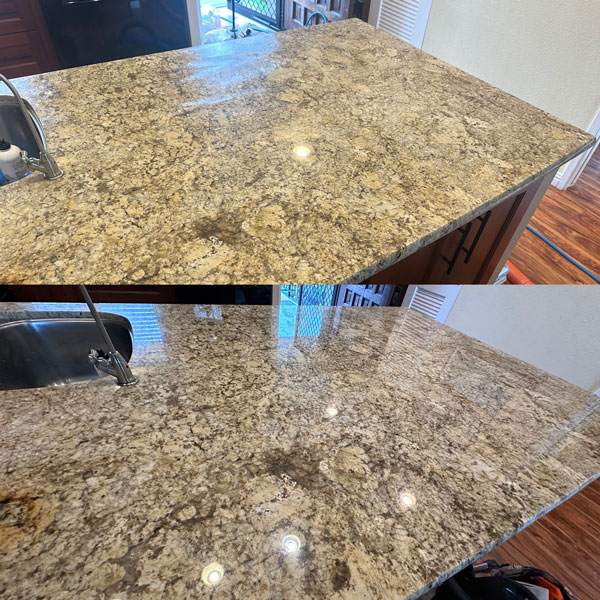 Granite countertop polishing